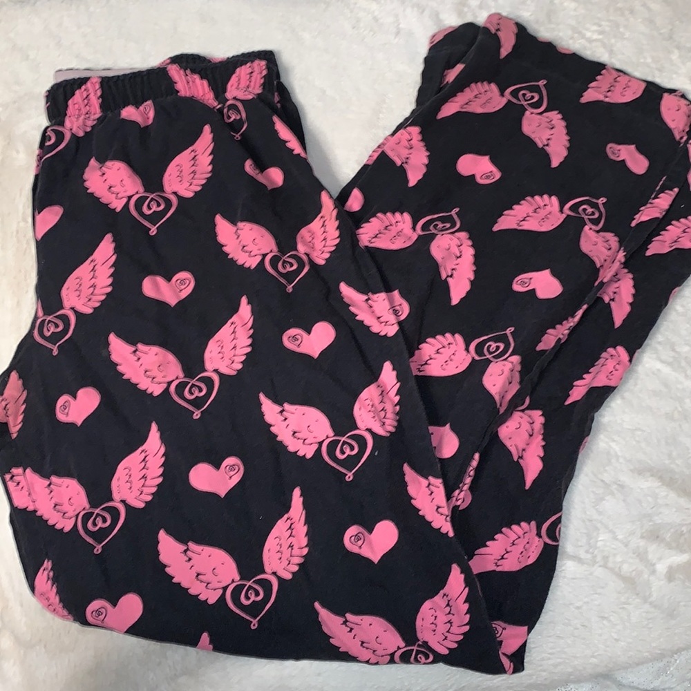 Medium Victoria’s Secret VINTAGE 100% Cotton angel wing & hearts Pajama pants